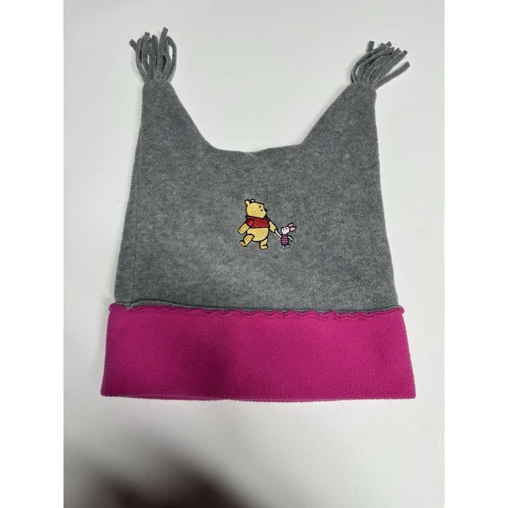 Vintage Winnie the Pooh Fleece Hat Size 4-14x Embroidered Piglet Pooh